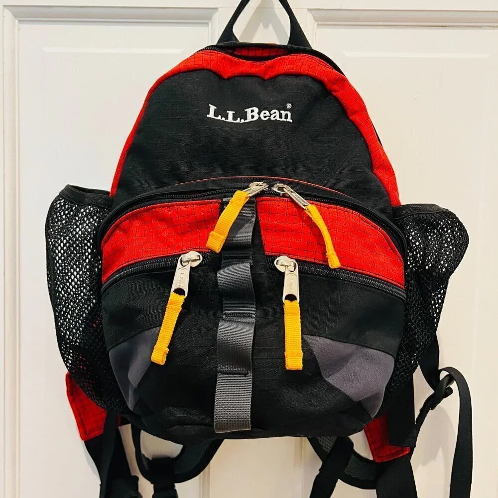 Vitnage LL Bean White Mountain Hiking Backpack Red & Black